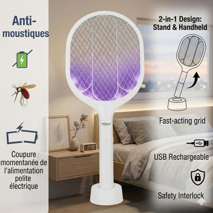 Raquette Anti-Moustique Électrique Rechargeable Maroc