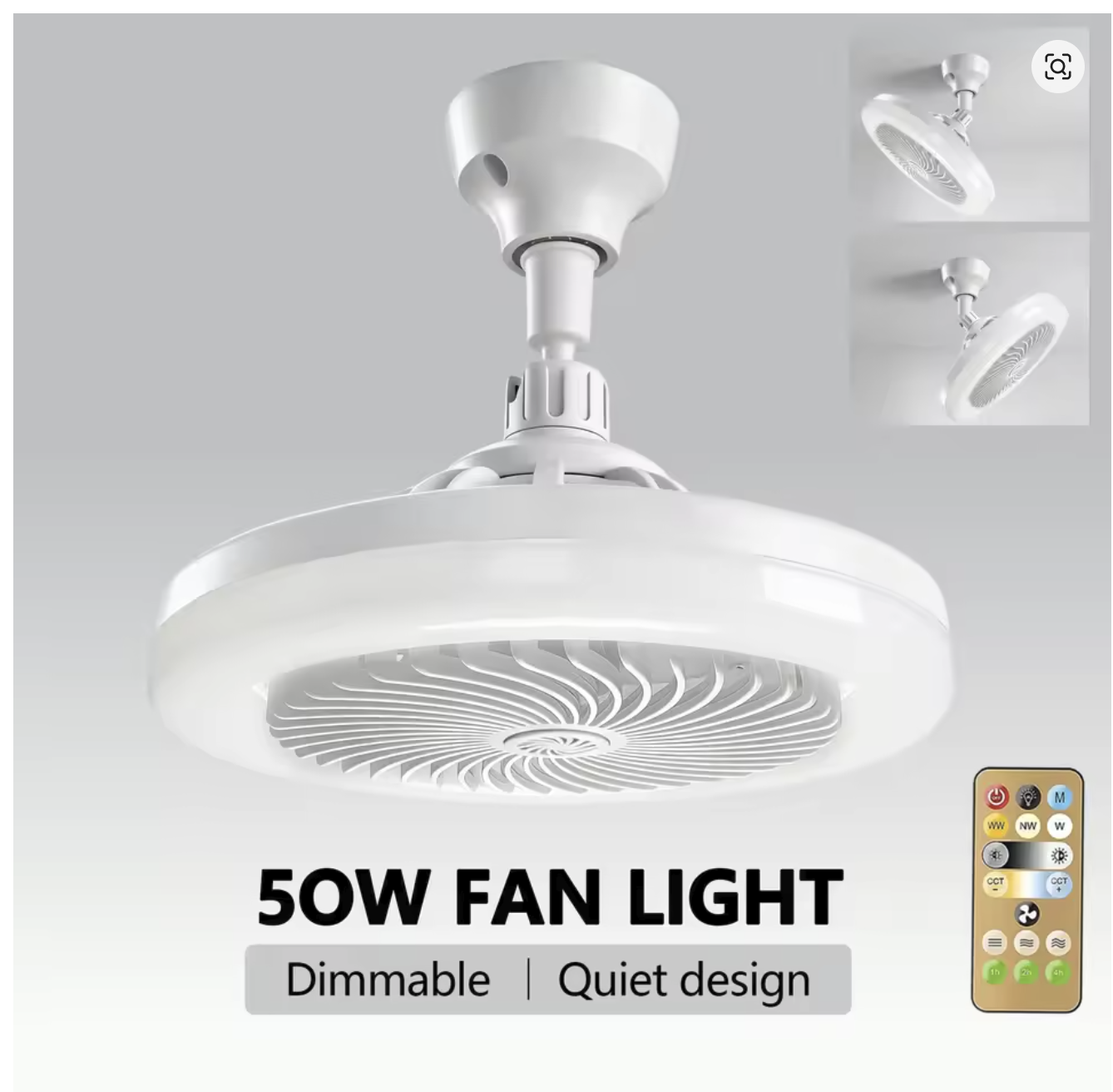 Ventilateur Plafonnier LED 2 en 150W - Douille E27
